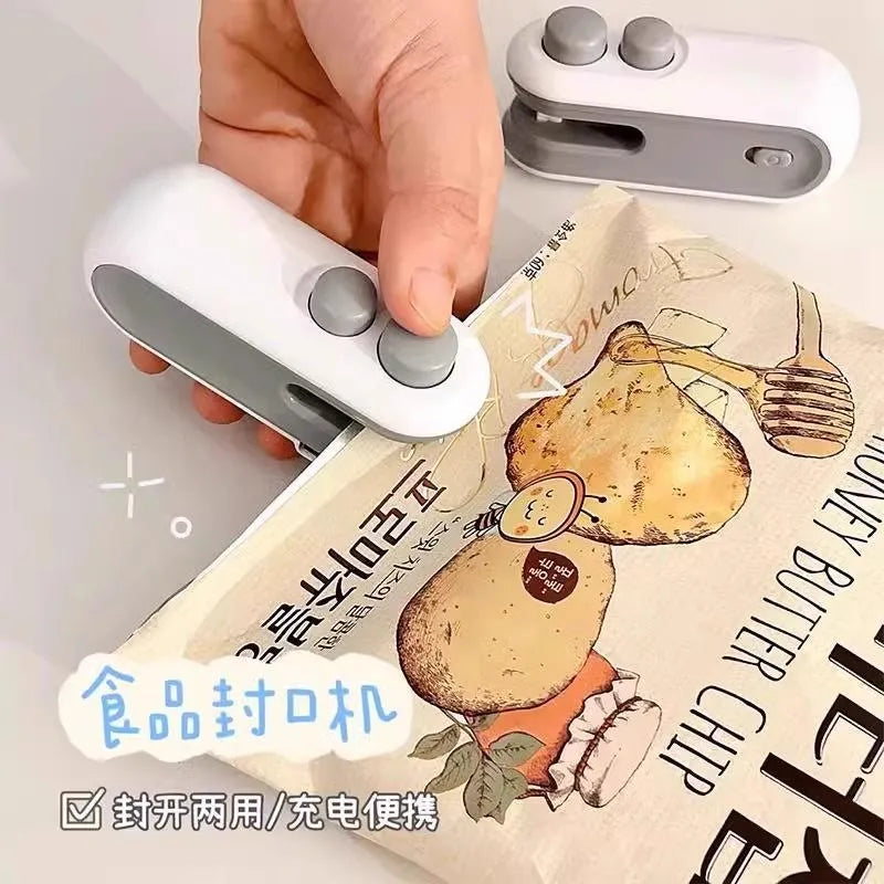 2 in 1 Portable Rechargeable Sealing Machine With Cutter