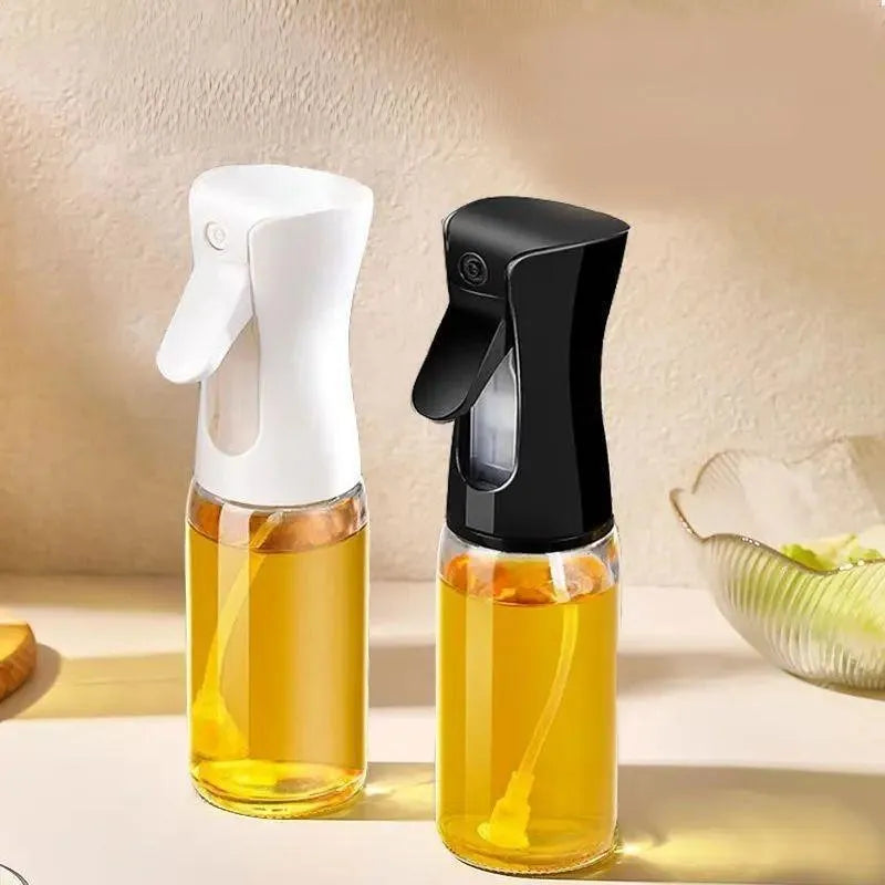 Edible Oil Spray Bottle 220ml Glass White Black